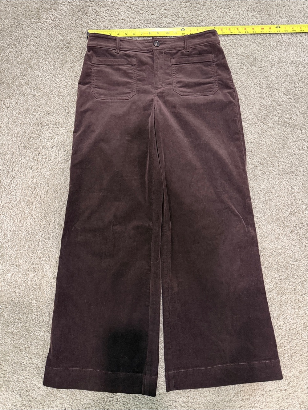 LOFT Wide Leg Corduroy Pants in Dark Brown